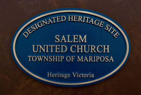 Salem Mariposa Heritage Plaque